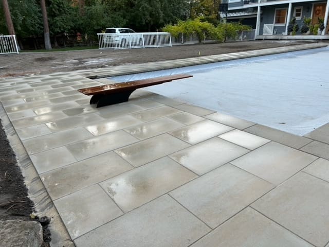 Photo of a completed pool deck service