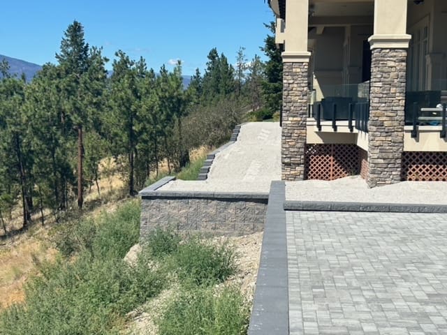Townsend Rd project - side view image of paving stone job